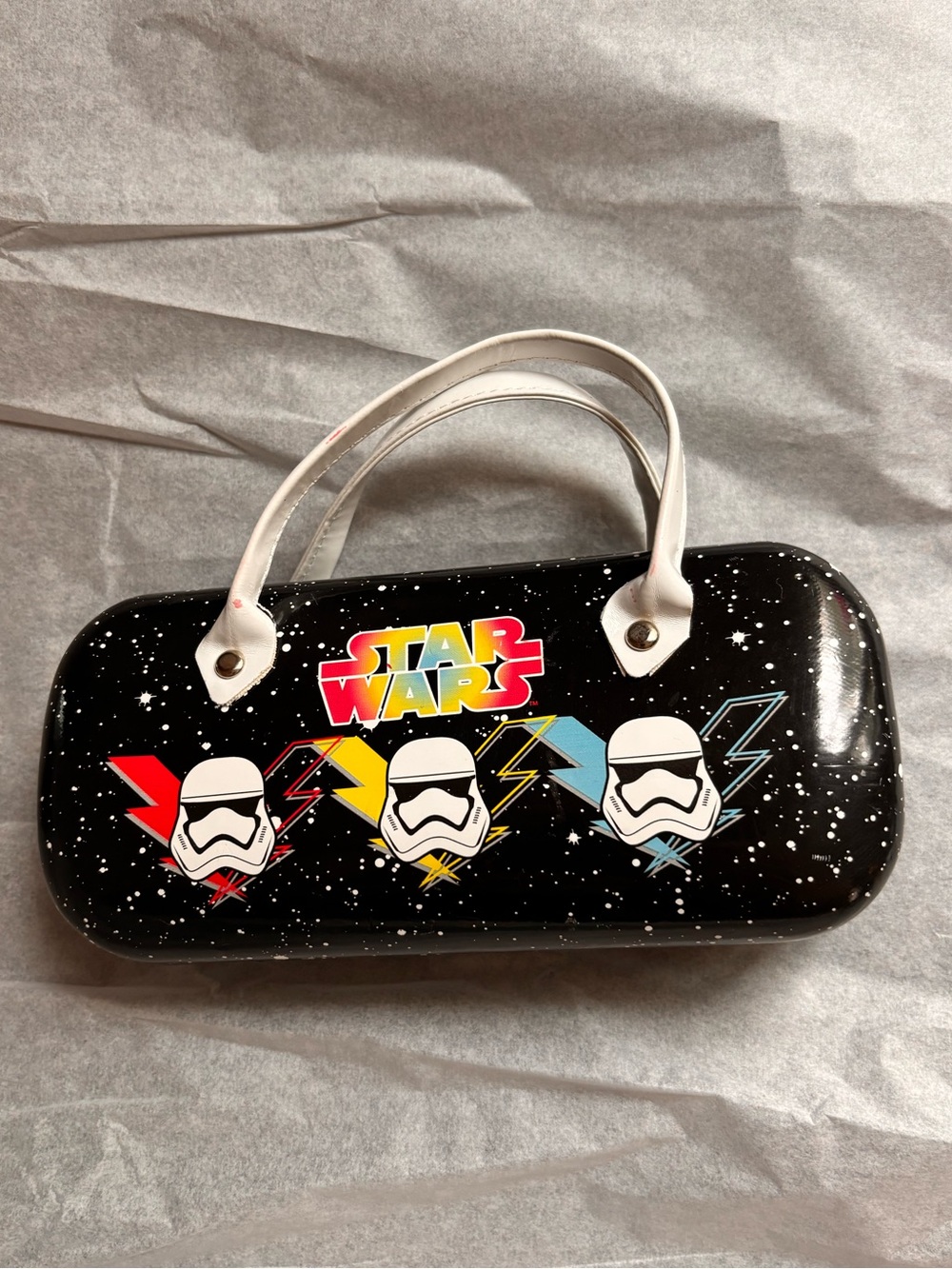 STAR WARS Stormtroopers Eye Glasses Hard Case Disney black white with handles